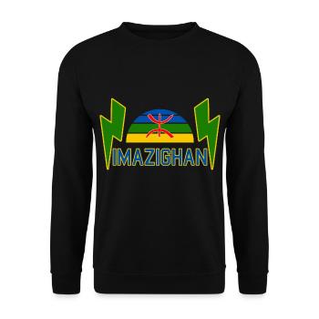 Amazigh Berber Symbol Marokko Algerien - Unisex Pullover - Schwarz - Vorne - Alina (178cm) & Michal (187cm)