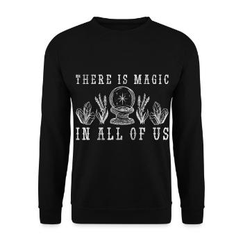 Signs, shapes, elements, moon phase - Unisex Sweatshirt - black - Front - Alina (178cm) & Michal (187cm)