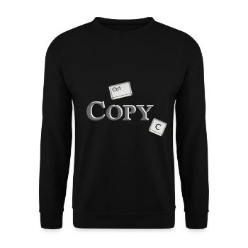 Copy Paste (part1) Partnerlook Friends Geschenk - Unisex Pullover - Schwarz - Vorne - Alina (178cm) & Michal (187cm)