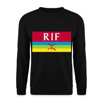 Rif - Sweat-shirt Unisexe - noir - Devant - Alina (178cm) & Michal (187cm)
