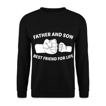 Best Papa Daddy Daddy Grandpa Father's Day T-Shirt - Unisex Sweatshirt - black - Front - Alina (178cm) & Michal (187cm)