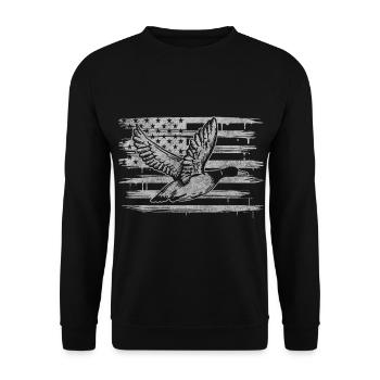 Ducks Rubber Duck Rubber Duck Swimming - Unisex Sweatshirt - black - Front - Alina (178cm) & Michal (187cm)