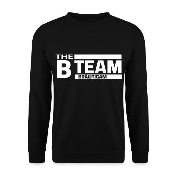 Mariage d’un enterrement de vie de garçon - Le logo de l’équipe B - Sweat-shirt Unisexe - noir - Devant - Alina (178cm) & Michal (187cm)