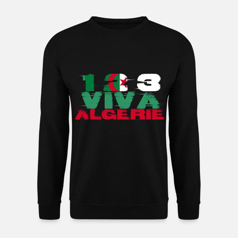 One two three viva Algerien - Unisex Pullover - Schwarz
