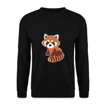 Roter Panda, Tier, Zeichnung, süß, Geschenkidee - Sweat-shirt Unisexe - noir - Devant - Alina (178cm) & Michal (187cm)