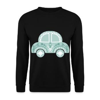 Merry Christmas Auto Pilot T-Shirt - Unisex Pullover - Schwarz - Vorne - Alina (178cm) & Michal (187cm)