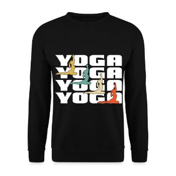 Méditation, Zen Yoga et Pilates - Sweat-shirt Unisexe - noir - Devant - Alina (178cm) & Michal (187cm)