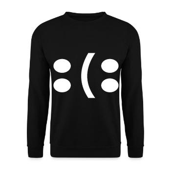 Motivation You decide: Happy or sad - Unisex Sweatshirt - black - Front - Alina (178cm) & Michal (187cm)