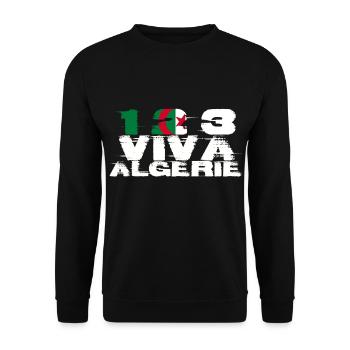One, two, three, long live Algeria - Unisex Sweatshirt - black - Front - Alina (178cm) & Michal (187cm)