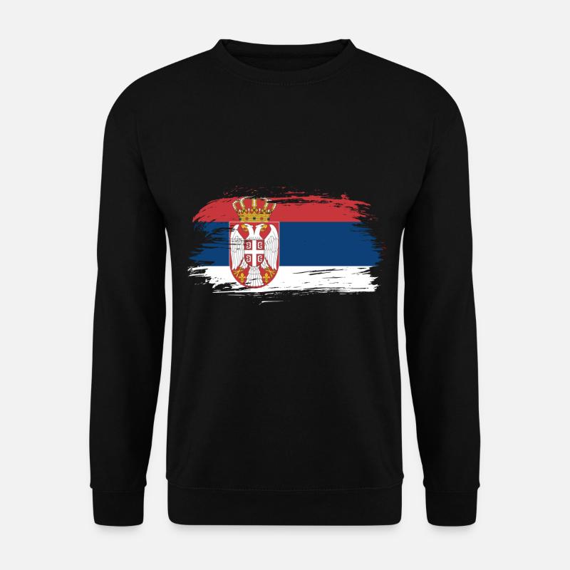 Serbien Flagge - Unisex Pullover - Schwarz