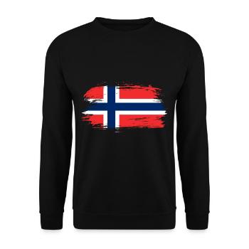 Norvège Drapeau - Sweat-shirt Unisexe - noir - Devant - Alina (178cm) & Michal (187cm)