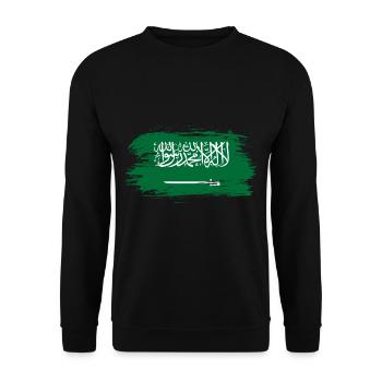 Saudi Arabia flag - Unisex Sweatshirt - black - Front - Alina (178cm) & Michal (187cm)