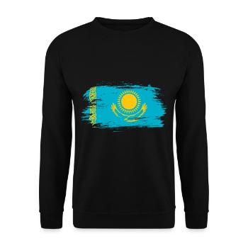 Drapeau du Kazakhstan - Sweat-shirt Unisexe - noir - Devant - Alina (178cm) & Michal (187cm)