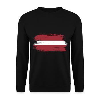 Latvia flag - Unisex Sweatshirt - black - Front - Alina (178cm) & Michal (187cm)