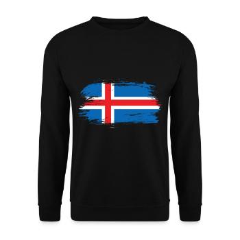 Drapeau de l'Islande - Sweat-shirt Unisexe - noir - Devant - Alina (178cm) & Michal (187cm)