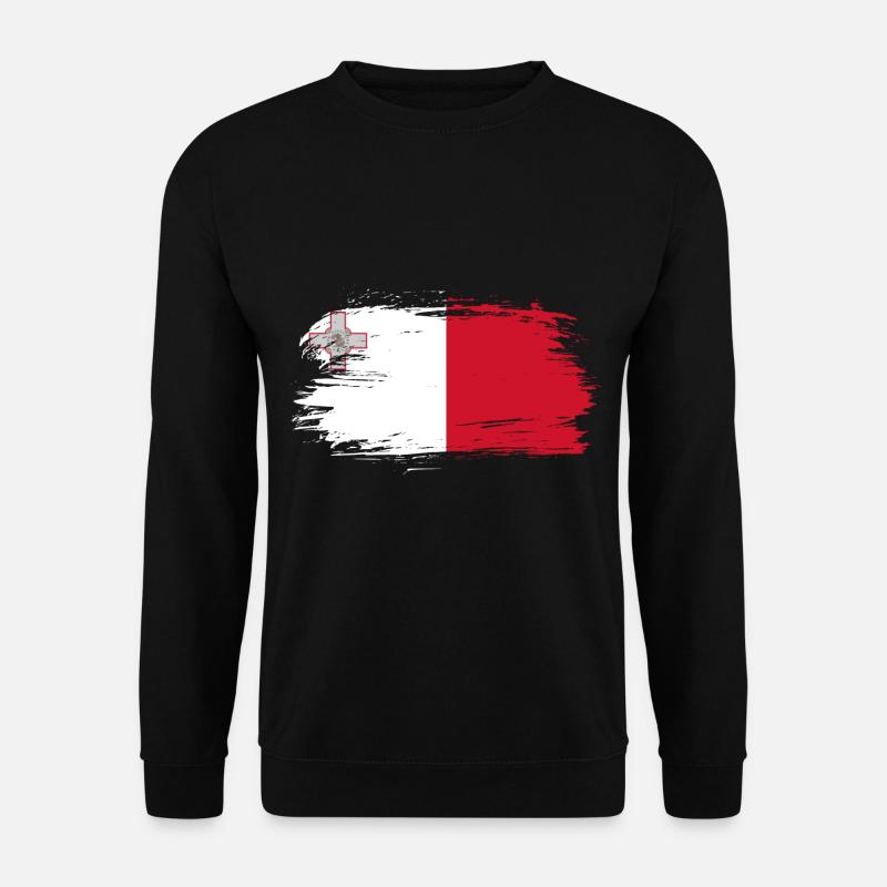 Malta Flagge - Unisex Pullover - Schwarz