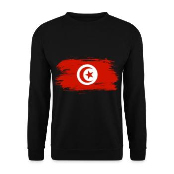 Tunisia flag flag - Unisex Sweatshirt - black - Front - Alina (178cm) & Michal (187cm)