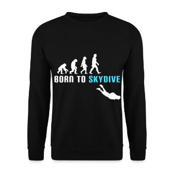 Paragliding Adrenaline Jumping Air Sport - Unisex Sweatshirt - black - Front - Alina (178cm) & Michal (187cm)