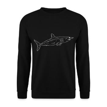 Requin - Sweat-shirt Unisexe - noir - Devant - Alina (178cm) & Michal (187cm)