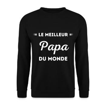 Le meilleur papa du monde - Sweat-shirt Unisexe - noir - Devant - Alina (178cm) & Michal (187cm)
