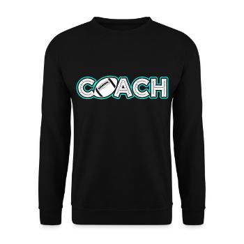 Football Football Coach - Unisex Sweatshirt - black - Front - Alina (178cm) & Michal (187cm)