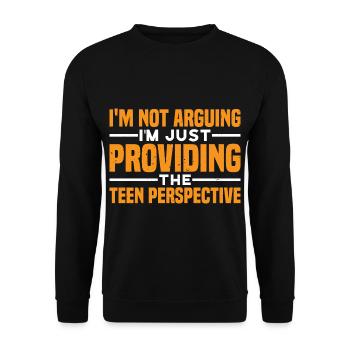 I'm Just Providing The Teen Perspective 3 - Unisex Pullover - Schwarz - Vorne - Alina (178cm) & Michal (187cm)