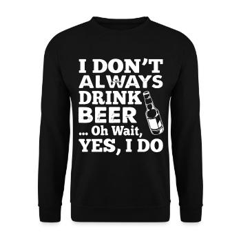 Chemise drôle de bière - Sweat-shirt Unisexe - noir - Devant - Alina (178cm) & Michal (187cm)
