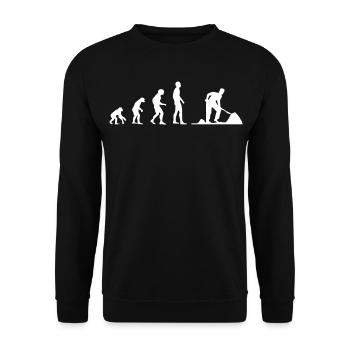 Ouvriers du bâtiment travail travail Evolution Cadeau - Sweat-shirt Unisexe - noir - Devant - Alina (178cm) & Michal (187cm)