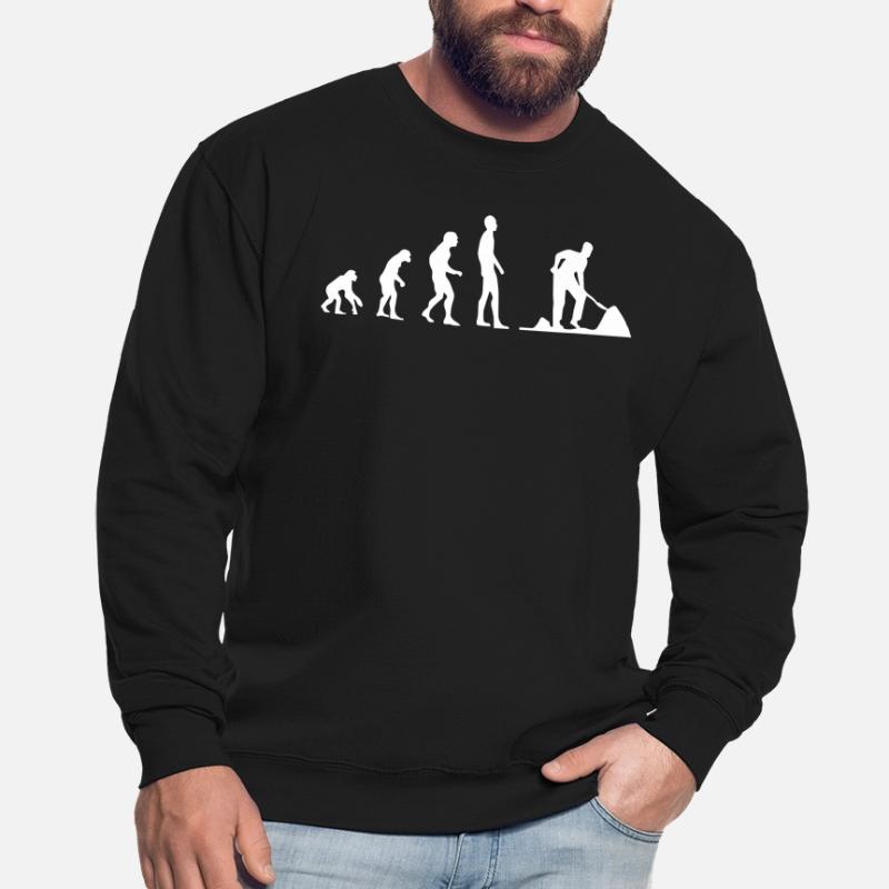 Bauarbeiter Arbeit Arbeiten Evolution Geschenk Unisex Pullover