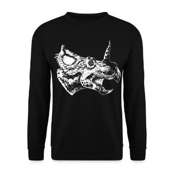 Dinosaur dinosaur centrosaurus primeval gift - Unisex Sweatshirt - black - Front - Alina (178cm) & Michal (187cm)