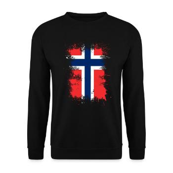 Drapeau de la Norvège - Sweat-shirt Unisexe - noir - Devant - Alina (178cm) & Michal (187cm)