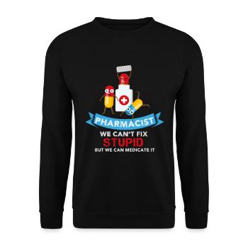 Pharmacien - Examen de pharmacie de pharmacien cadeau - Sweat-shirt Unisexe - noir - Devant - Alina (178cm) & Michal (187cm)
