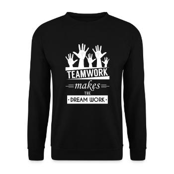 Travail d'équipe - Sweat-shirt Unisexe - noir - Devant - Alina (178cm) & Michal (187cm)