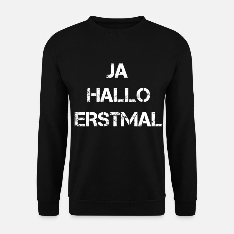 Ja Hallo Erstmal Vintage - Unisex Pullover - Schwarz