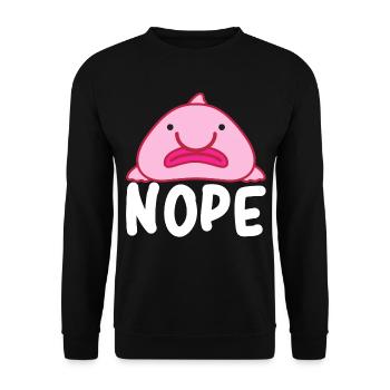 Blobfisch - Unisex Pullover - Schwarz - Vorne - Alina (178cm) & Michal (187cm)