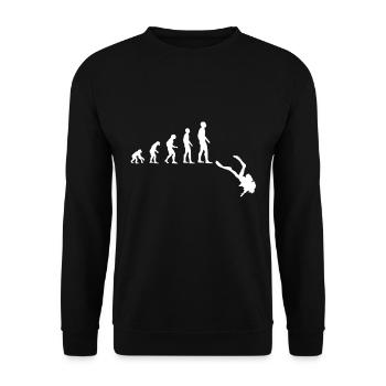 Plongée Plongeur Evolution Idée de cadeau - Sweat-shirt Unisexe - noir - Devant - Alina (178cm) & Michal (187cm)