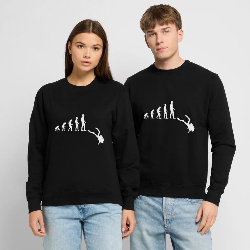 Tauchen Taucher Evolution Geschenkidee Unisex Pullover