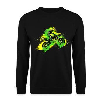 Coureur motocross - Sweat-shirt Unisexe - noir - Devant - Alina (178cm) & Michal (187cm)