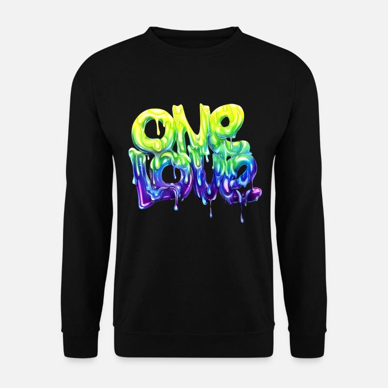 eine Liebe Graffiti - Unisex Pullover - Schwarz