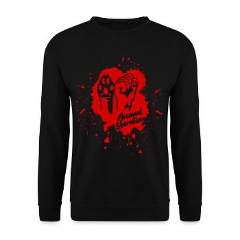 Animal Liberation - Paint (red) - Unisex Sweatshirt - black - Front - Alina (178cm) & Michal (187cm)