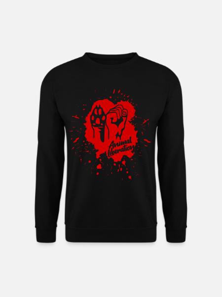Animal Liberation - Paint (red) - Unisex Sweatshirt - black