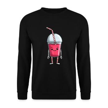 J’aime le milk-shake - Sweat-shirt Unisexe - noir - Devant - Alina (178cm) & Michal (187cm)
