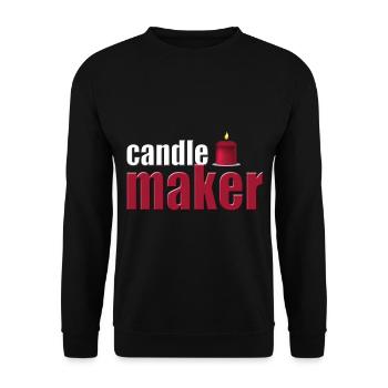 Candlestick Candles Candle - Unisex Sweatshirt - black - Front - Alina (178cm) & Michal (187cm)