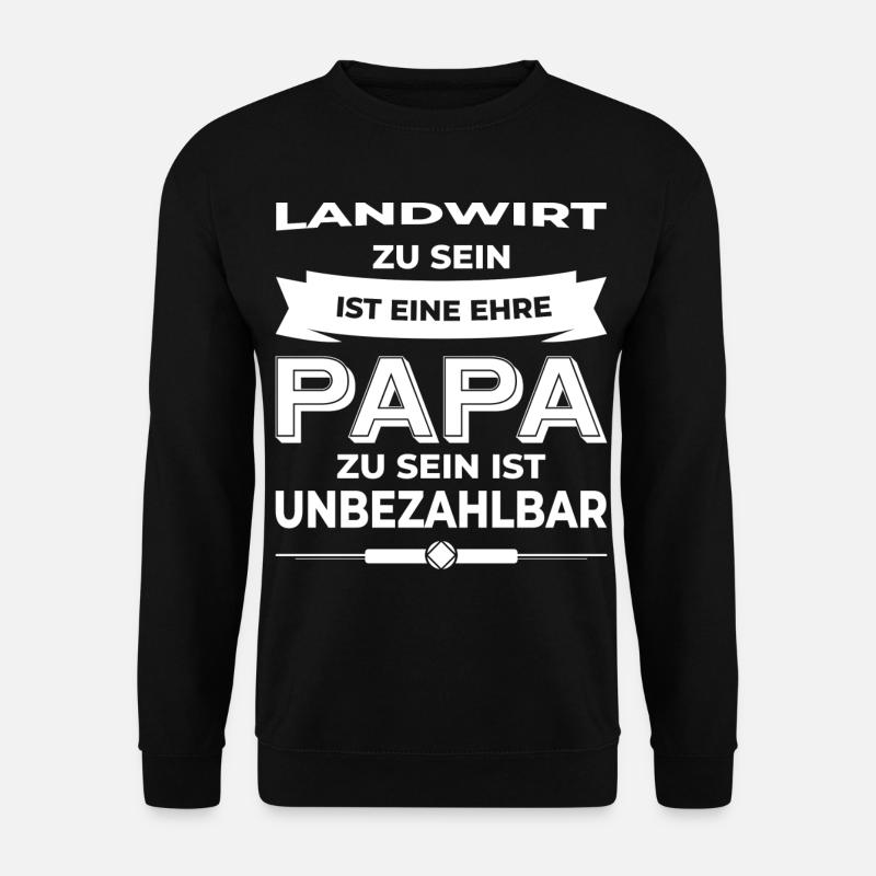 Landwirt Papa - Unisex Pullover - Schwarz