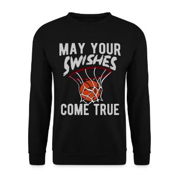 Basketball Basketballer - Unisex Sweatshirt - black - Front - Alina (178cm) & Michal (187cm)