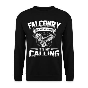 Gift for falconers | Falcon breeding falconry - Unisex Sweatshirt - black - Front - Alina (178cm) & Michal (187cm)