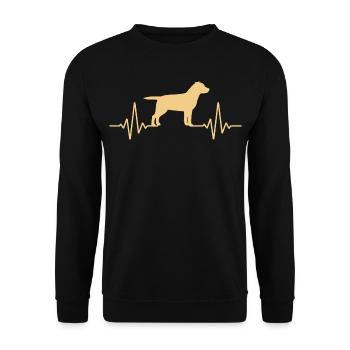 Labrador Retriever Chien Pet Lab Puppy Heartbeat - Sweat-shirt Unisexe - noir - Devant - Alina (178cm) & Michal (187cm)