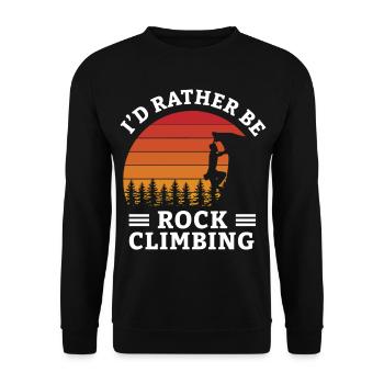 Boulder Climbing Mountaineering Rock Climbing Gift - Unisex Sweatshirt - black - Front - Alina (178cm) & Michal (187cm)