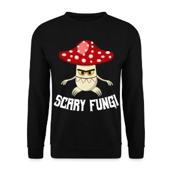 Fliegenpilz Scart Funghi T-Shirt - Unisex Pullover - Schwarz - Vorne - Alina (178cm) & Michal (187cm)