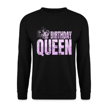 Anniversaire Reine Femmes Anniversaire Reine - Sweat-shirt Unisexe - noir - Devant - Alina (178cm) & Michal (187cm)